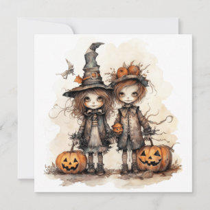 happy halloween children card