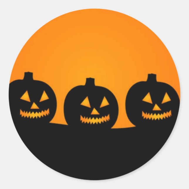 Happy Halloween Classic Round Sticker (Front)