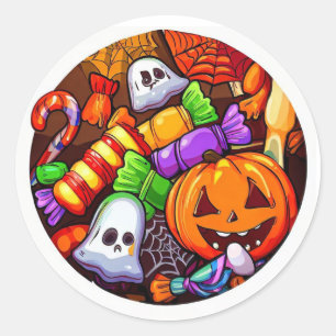 Happy Halloween Classic Round Sticker