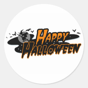 Happy Halloween Classic Round Sticker
