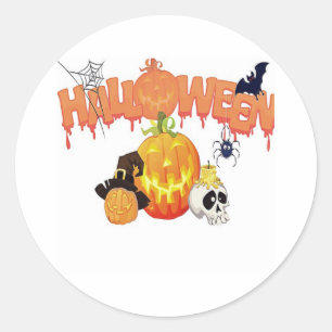 Happy Halloween Classic Round Sticker