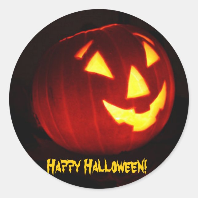Happy Halloween! Classic Round Sticker (Front)