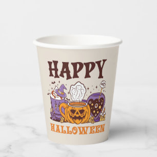 Happy Halloween Coffee Brew Paper Cups