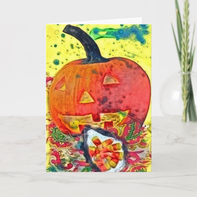 Happy Halloween Collage Card (Front)