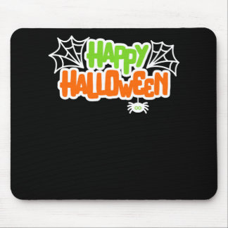 Happy Halloween Colourful Cute Spider Web Mouse Pad