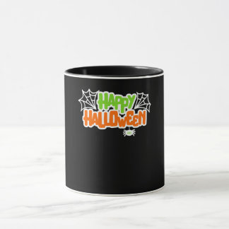 Happy Halloween Colourful Cute Spider Web Mug