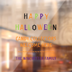 Happy Halloween colourful fun spooky custom text