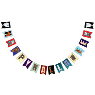 Happy Halloween Colourful Hanging Garland Official