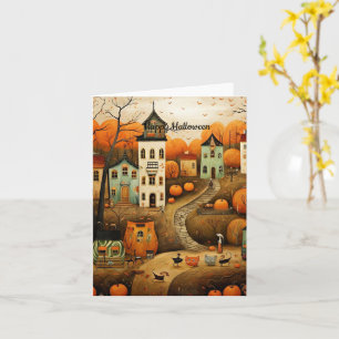 Happy Halloween colourful illustration Card