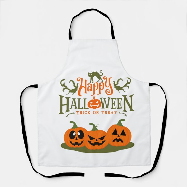 Happy Halloween - Cool Halloween Apron (Front)
