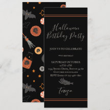 Happy Halloween Costume Birthday Party  Invitation