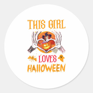 Happy Halloween Costume Design Classic Round Sticker