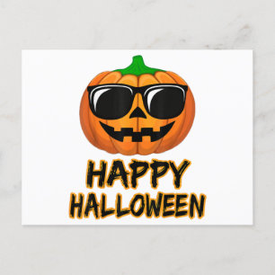 Happy Halloween Costume Funny Pumpkin Holiday Postcard