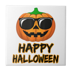 Happy Halloween Costume Funny Pumpkin Men Women Bo Ceramic Tile