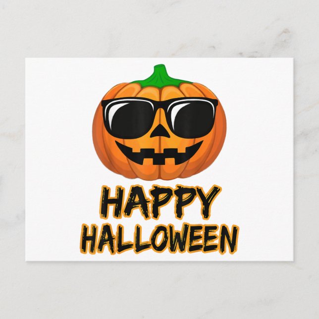 Happy Halloween Costume Funny Pumpkin Postcard (Front)