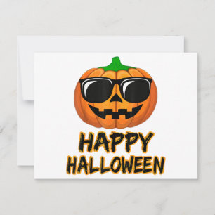 Happy Halloween Costume Funny Pumpkin Thank You Card