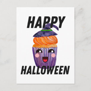 Happy Halloween Costume Halloween Cupcake Postcard