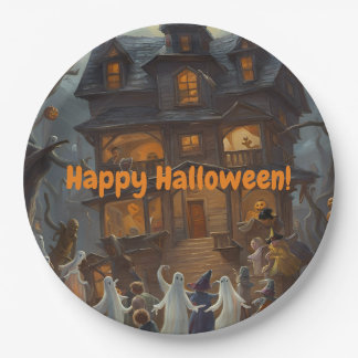Happy Halloween, Costume Party, Scary Paper Plate