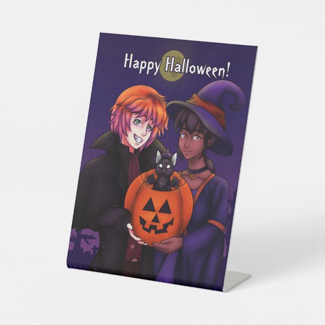 Happy Halloween Costumes Pedestal Sign (Front)