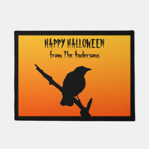 Happy Halloween Crow Doormat