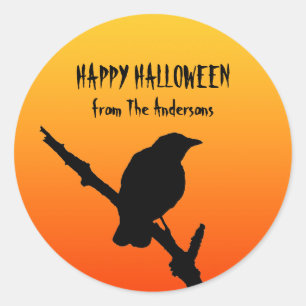 Happy Halloween Crow Sticker
