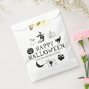 Happy Halloween custom name gift treat Favour Bag