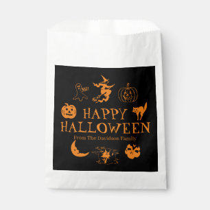 Happy Halloween custom name gift treat Favour Bag