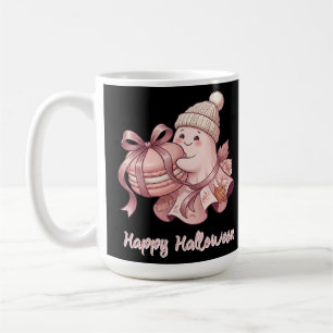 Happy Halloween Cute Autumn Harvest Ghost&Macaron Coffee Mug