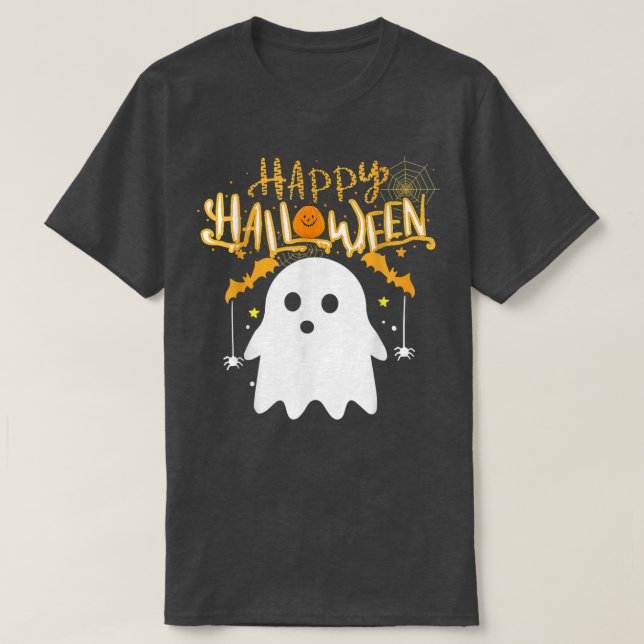 Happy Halloween Cute Boo Costume Spooky Season Hor T-Shirt (Design Front)
