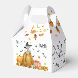 Happy Halloween Cute Cartoon Witch Mouse Favour Box