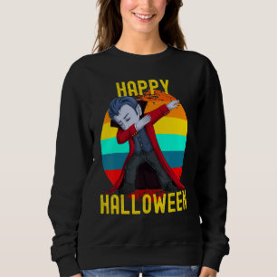Happy Halloween Cute Dabbing Dracula Kids Vampire Sweatshirt
