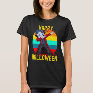Happy Halloween Cute Dabbing Dracula Kids Vampire  T-Shirt