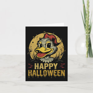 Happy Halloween Cute Duck Card