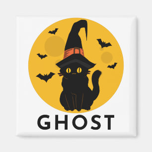 Happy Halloween Cute Ghost Boo Pattern Magnet