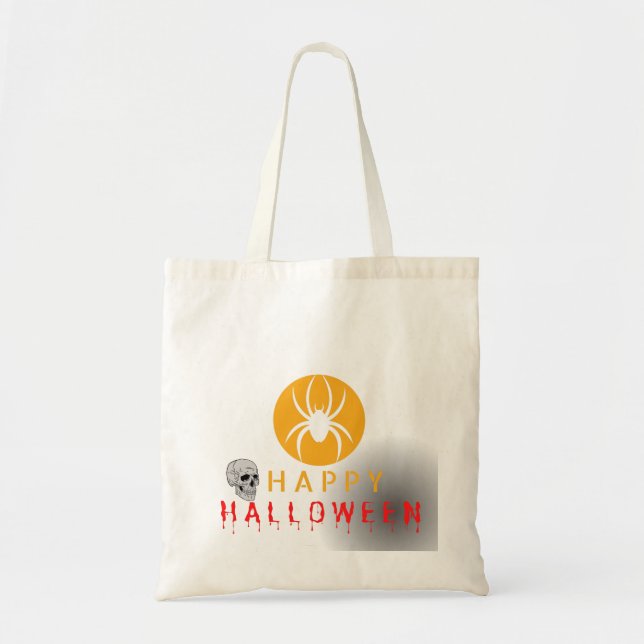 Happy Halloween Cute Ghost Boo Pattern Tote Bag (Front)