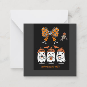 Happy Halloween – cute ghost coffee Card