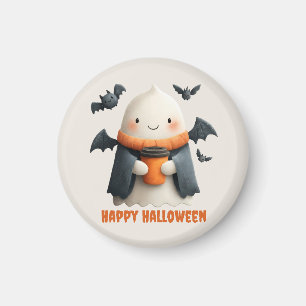 Happy Halloween Cute Ghost Design Magnet