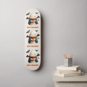 Happy Halloween Cute Ghost Design Skateboard