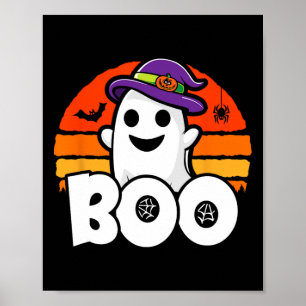 Happy Halloween - Cute Ghost Witch - Boo - Funny H Poster