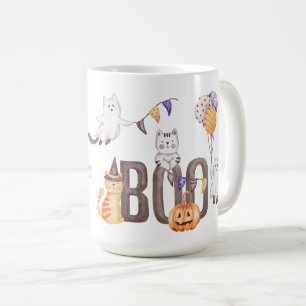 Happy Halloween    CUTE KITTENS & BOO Coffee Mug