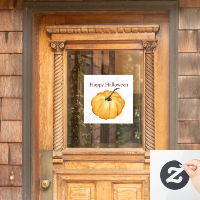 Happy Halloween cute orange pumpkin  (Home Door)