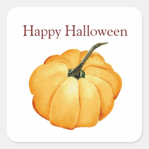 Happy Halloween cute orange pumpkin Sticker