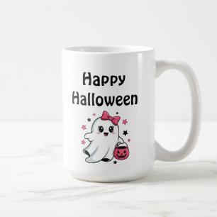 Happy Halloween Cute Pumpkin Ghost Coffee Mug