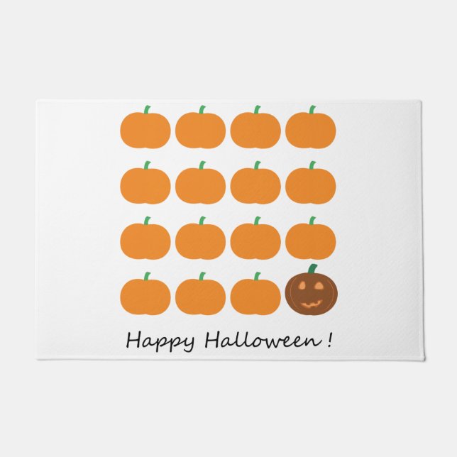 Happy Halloween Cute Pumpkin Patch Doormat (Front)