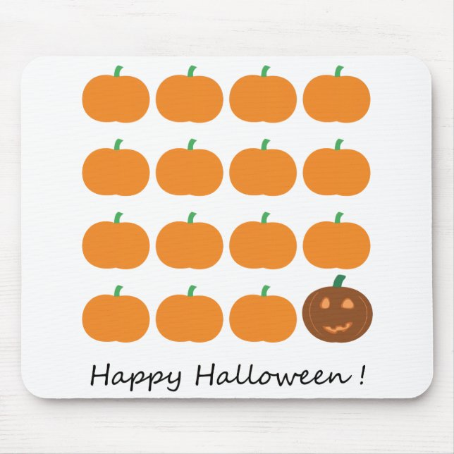 Happy Halloween Cute Pumpkin Patch Mouse Pad (Front)