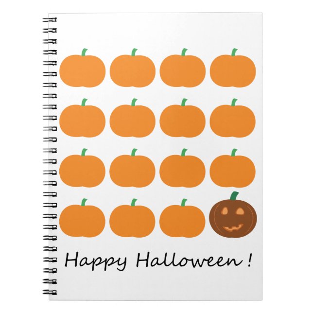 Happy Halloween Cute Pumpkin Patch Notebook (Front)