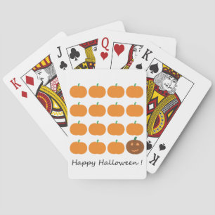 Happy Halloween Cute Pumpkin Patch Playing Cards