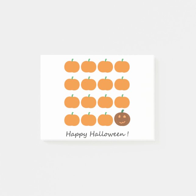 Happy Halloween Cute Pumpkin Patch Post-it Notes (Front)