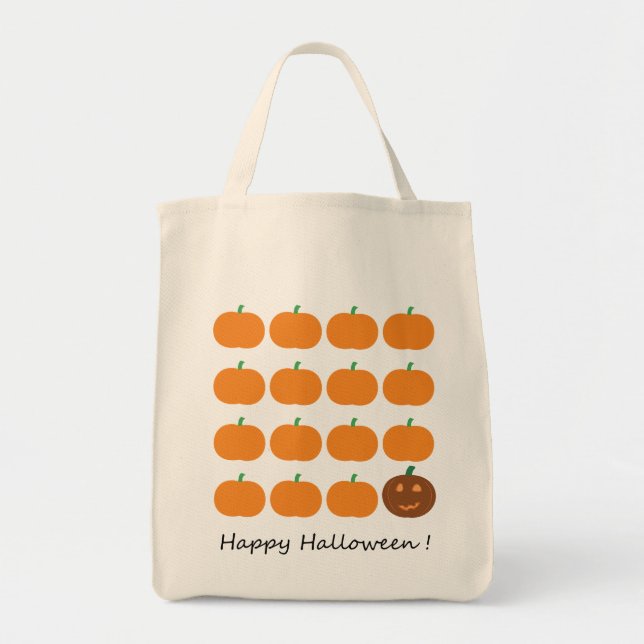 Happy Halloween Cute Pumpkin Patch Tote Bag (Front)