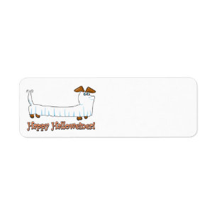 Happy Halloween Dachshund Return Address Label